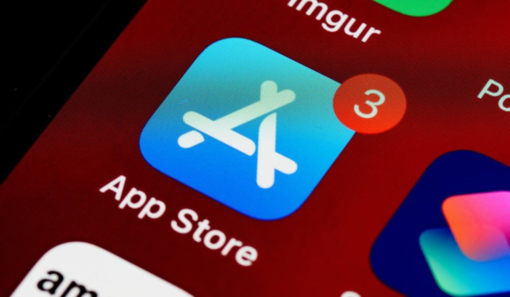 close-up van het App Store icoon in iPhone