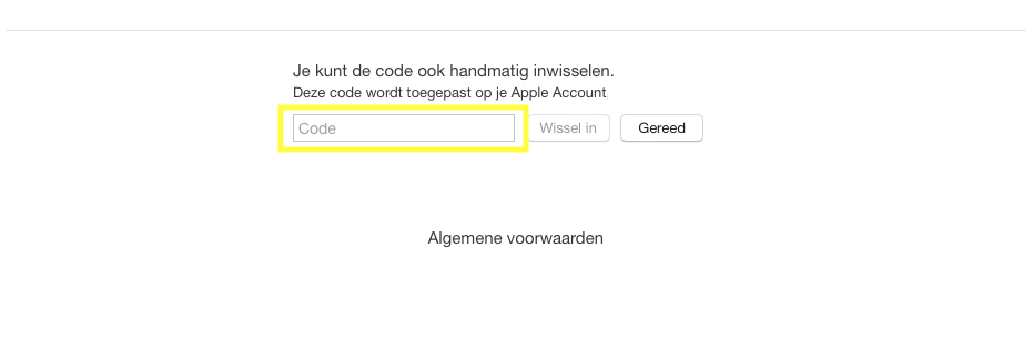 Instructies promo code invoegen in App Store