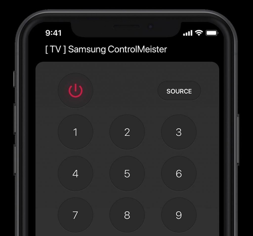 controlmeister samsung tv app mando a distancia interfaz