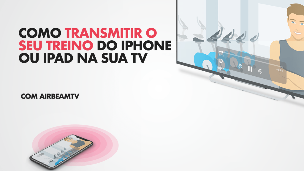 Como transmitir app de exercícios do iphone na tv