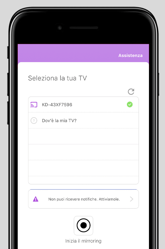 connettersi a SONY TV