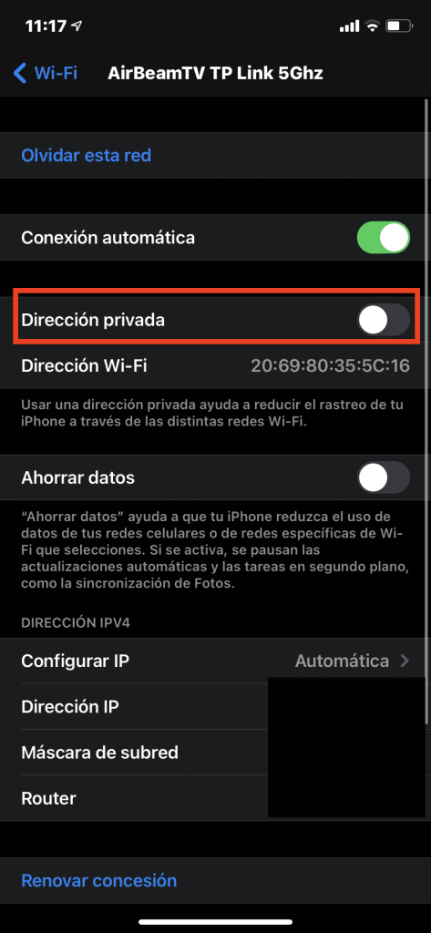 las conexiones Wifi iOS 14