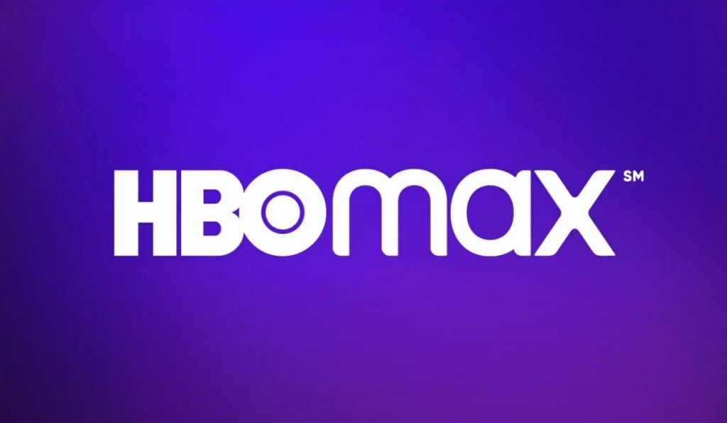 A white HBO Max logo on a violet gradient background