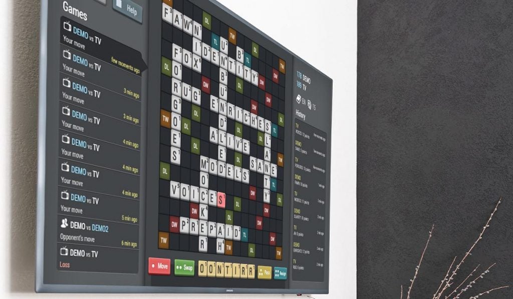Words Online on an LG Smart TV screen