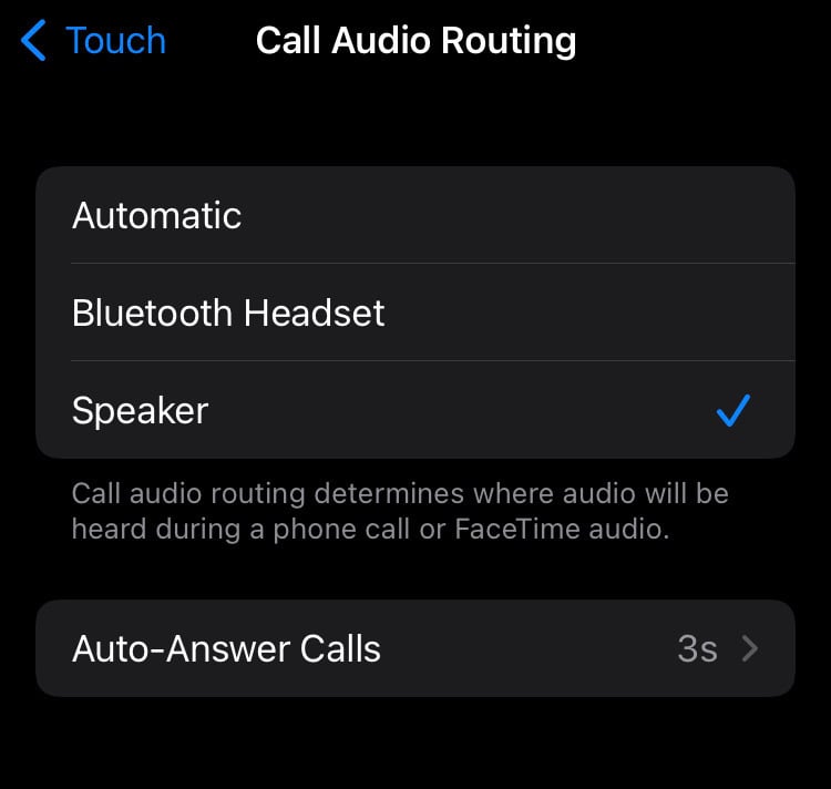call audio routing