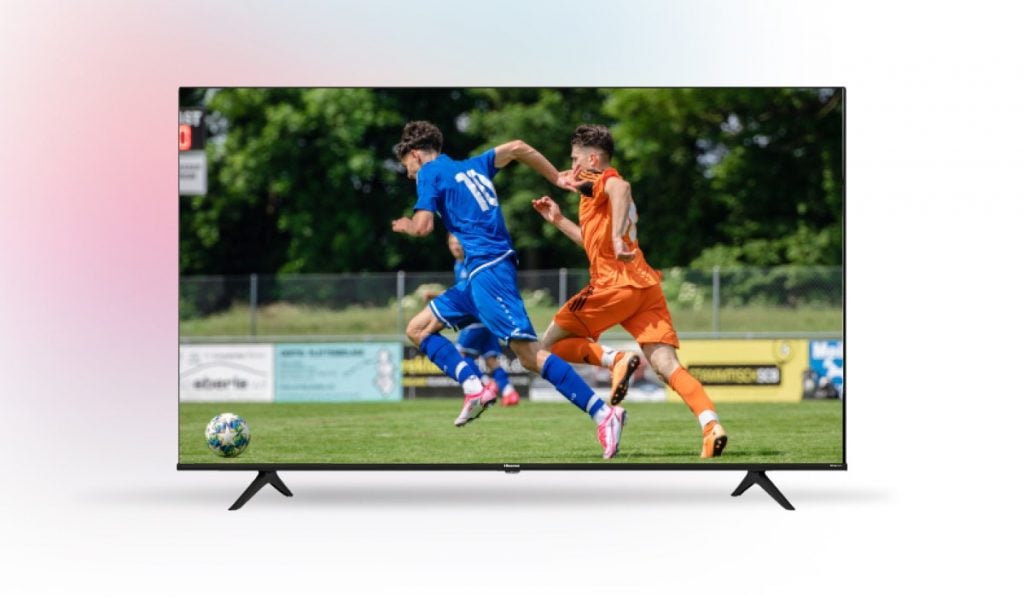 football match on a Hisense TV