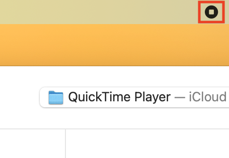 A screenshot showing how to turn off screen recording on QuickTime Player