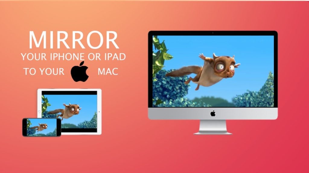 A banner showing how to mirror iphone to mac
