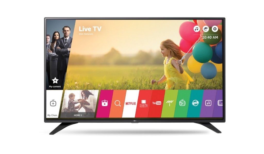 An LG Tv with a screensaver and a WebOS interface
